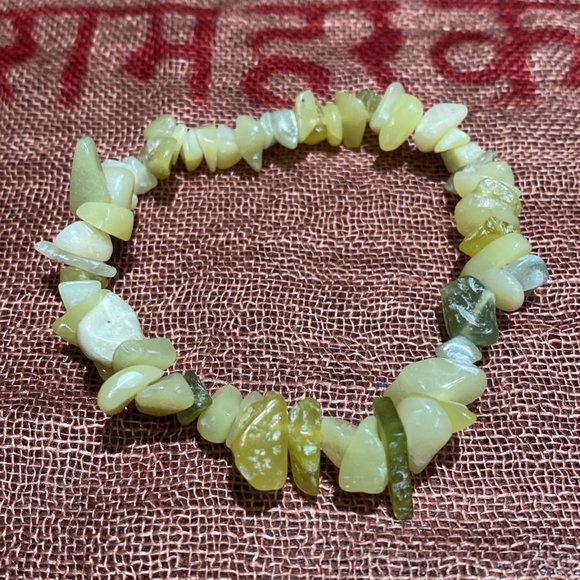 Katmandu Trading Company Jewelry - Lemon Jade Chips Stretch Bracelet